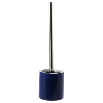 Toilet Brush Toilet Brush Holder, Blue, Steel, Free Standing, Resin Gedy YU33-05